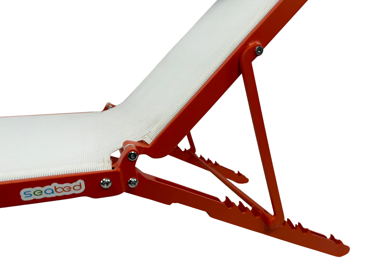 side view of seabed sunlounger